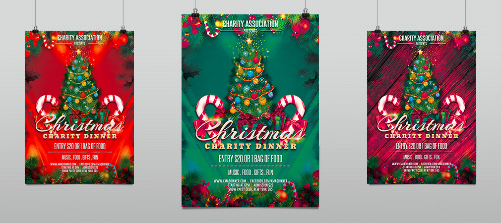 Christmas Charity Event Party Flyer Template