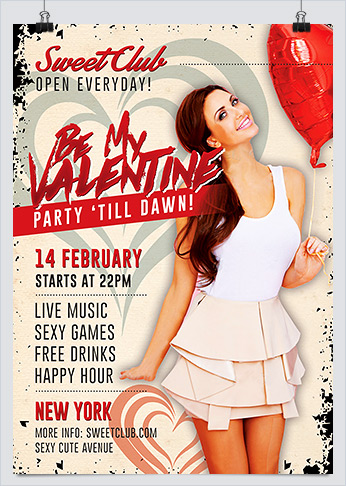 Free Be My Valentine Party Flyer
