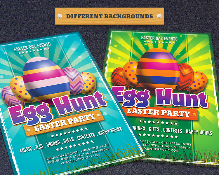 Printable Free Easter Day Egg Hunt Flyer