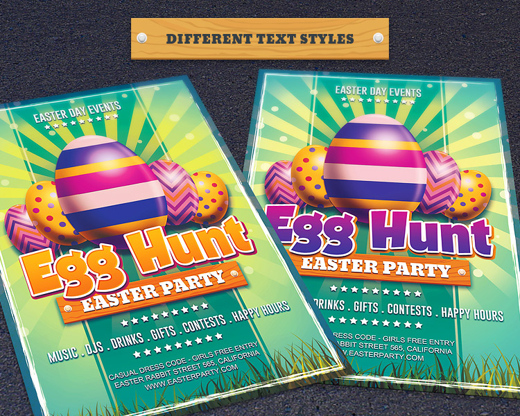 Free Easter Day Egg Hunt Flyer Template