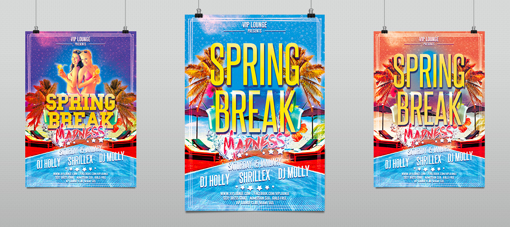 Spring Break Madness Party Flyer