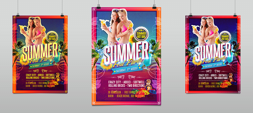 Summer Hot Fest Party Flyer